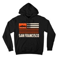 San Francisco Baseball Flag Patriotic Vintage Hoodie