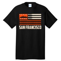 San Francisco Baseball Flag Patriotic Vintage Tall T-Shirt