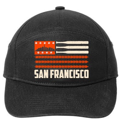 San Francisco Baseball Flag Patriotic Vintage 7-Panel Snapback Hat