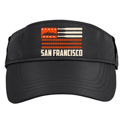 San Francisco Baseball Flag Patriotic Vintage Adult Drive Performance Visor