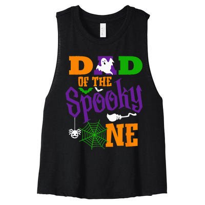 Spooky First Birthday Matching Family Costume Women's Racerback Cropped Tank