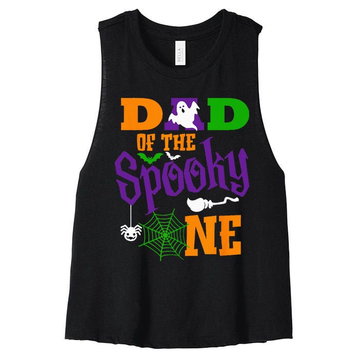 Spooky First Birthday Matching Family Costume Women's Racerback Cropped Tank