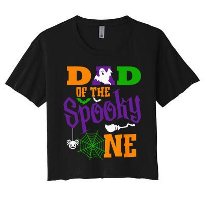 Spooky First Birthday Matching Family Costume Women's Crop Top Tee