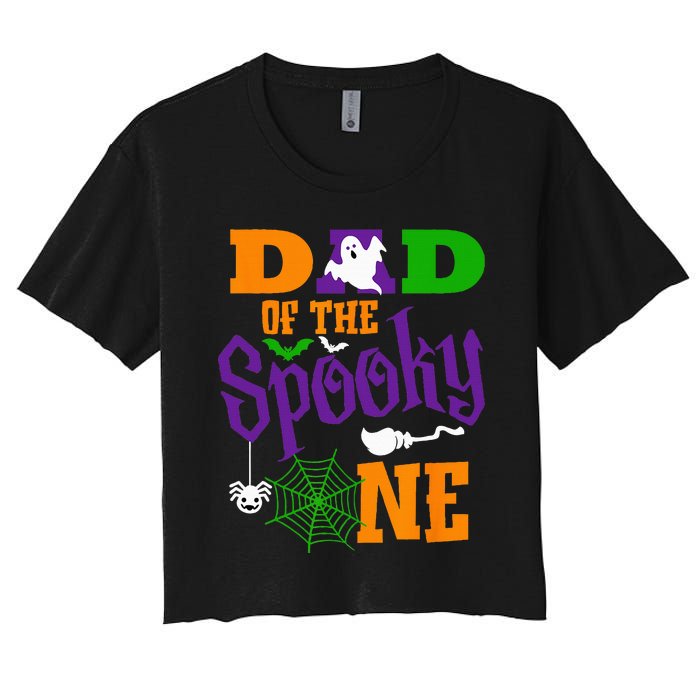 Spooky First Birthday Matching Family Costume Women's Crop Top Tee