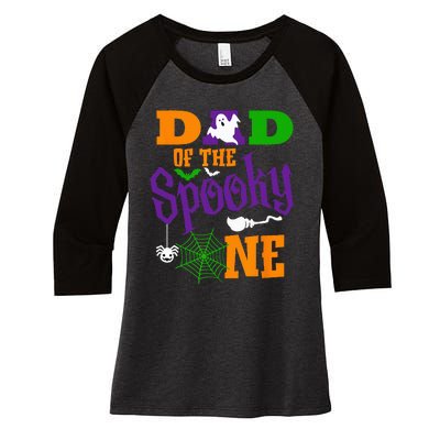 Spooky First Birthday Matching Family Costume Women's Tri-Blend 3/4-Sleeve Raglan Shirt