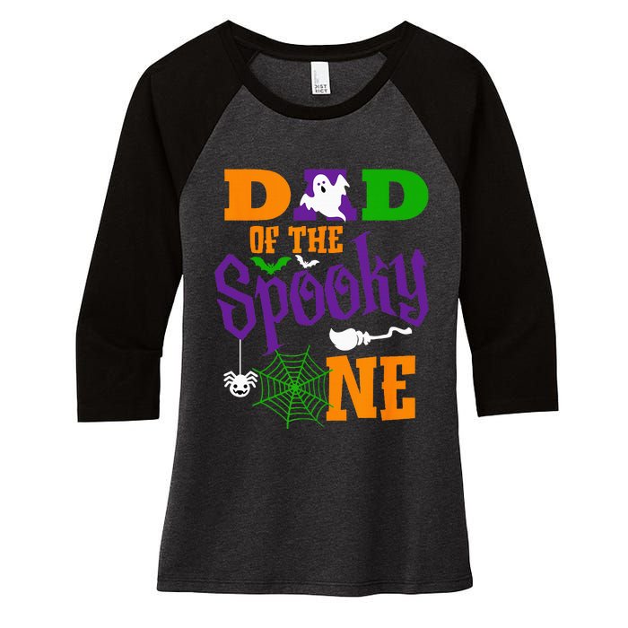 Spooky First Birthday Matching Family Costume Women's Tri-Blend 3/4-Sleeve Raglan Shirt