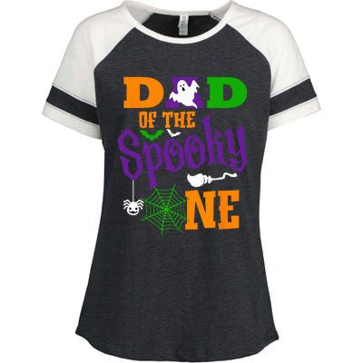 Spooky First Birthday Matching Family Costume Enza Ladies Jersey Colorblock Tee