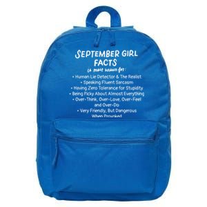 September Facts Birthday Funny Gift Born In September Virgo Great Gift 16 in Basic Backpack