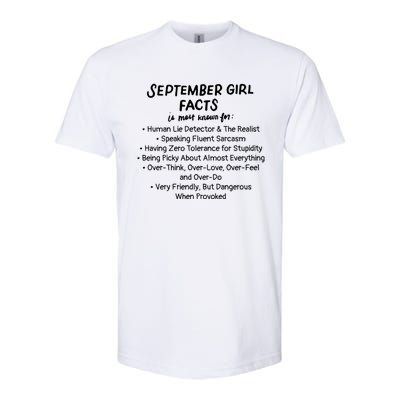 September Facts Birthday Funny Gift Born In September Virgo Great Gift Softstyle® CVC T-Shirt