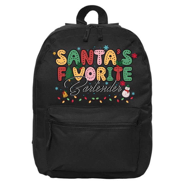 Santa Favorites Bartender Christmas Holiday Drinking Team 16 in Basic Backpack