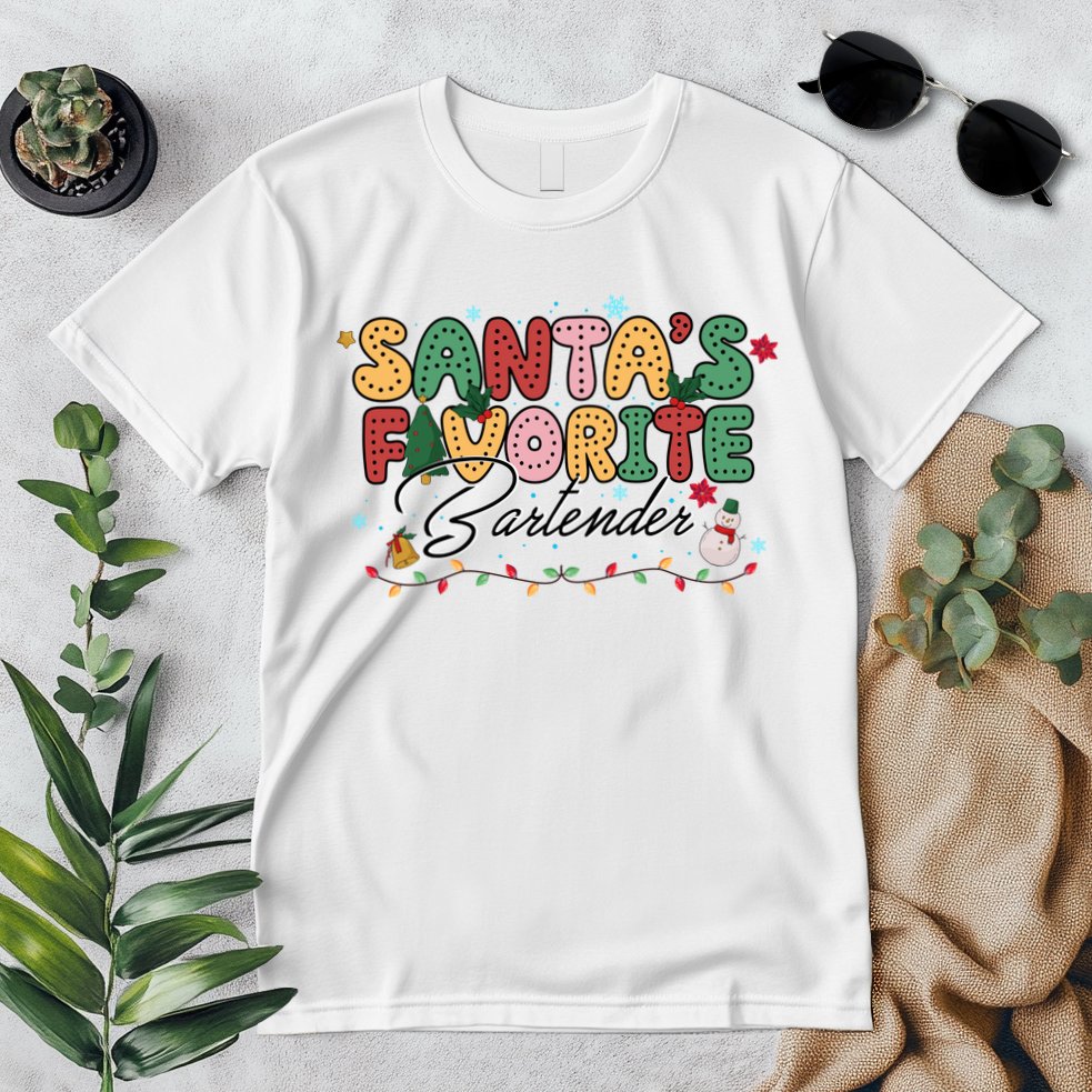 Santa Favorites Bartender Christmas Holiday Drinking Team Premium T-Shirt