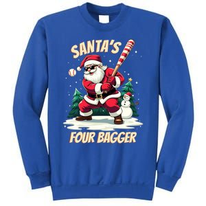 SantaS Four Bagger Baseball Player Christmas Santa Claus Gift Sweatshirt