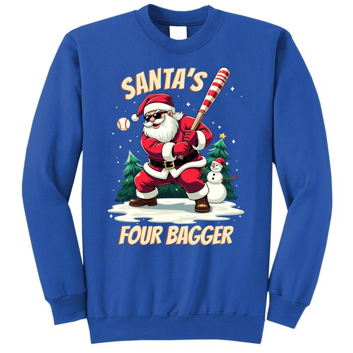 SantaS Four Bagger Baseball Player Christmas Santa Claus Gift Sweatshirt