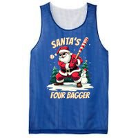 SantaS Four Bagger Baseball Player Christmas Santa Claus Gift Mesh Reversible Basketball Jersey Tank