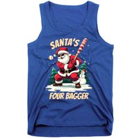 SantaS Four Bagger Baseball Player Christmas Santa Claus Gift Tank Top