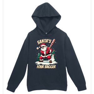 SantaS Four Bagger Baseball Player Christmas Santa Claus Gift Urban Pullover Hoodie