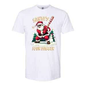 SantaS Four Bagger Baseball Player Christmas Santa Claus Gift Softstyle CVC T-Shirt