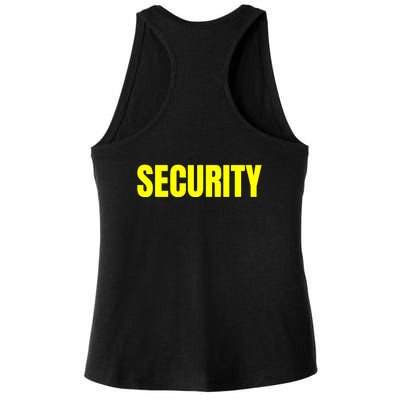 Security Front & Back Print Staff Event Uniform Bouncer Ladies PosiCharge Tri-Blend Wicking Tank