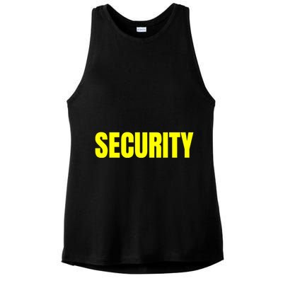 Security Front & Back Print Staff Event Uniform Bouncer Ladies PosiCharge Tri-Blend Wicking Tank