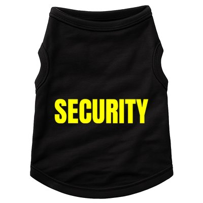 Security Front & Back Print Staff Event Uniform Bouncer Doggie Tank