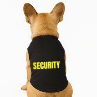 Security Front & Back Print Staff Event Uniform Bouncer Doggie Tank