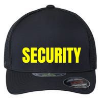Security Front & Back Print Staff Event Uniform Bouncer Flexfit Unipanel Trucker Cap