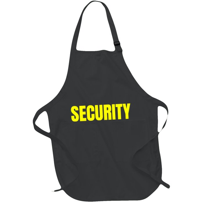 Security Front & Back Print Staff Event Uniform Bouncer Full-Length Apron With Pockets