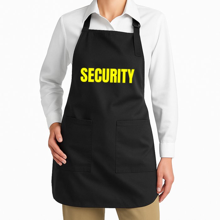 Security Front & Back Print Staff Event Uniform Bouncer Apron
