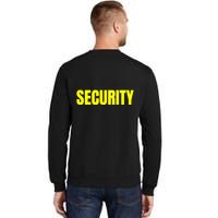 Security Front & Back Print Staff Event Uniform Bouncer Sweatshirt