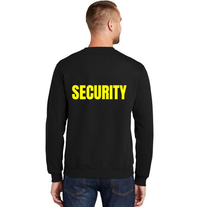 Security Front & Back Print Staff Event Uniform Bouncer Sweatshirt