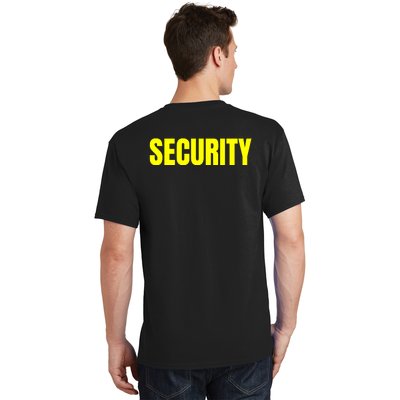 Security Front & Back Print Staff Event Uniform Bouncer T-Shirt