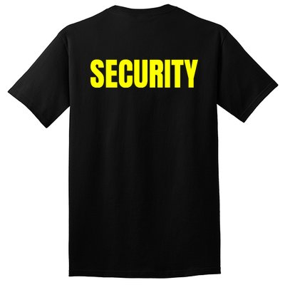 Security Front & Back Print Staff Event Uniform Bouncer Tall T-Shirt