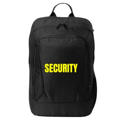 Security Front & Back Print Staff Event Uniform Bouncer City Backpack