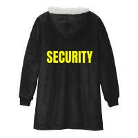 Security Front & Back Print Staff Event Uniform Bouncer Hooded Wearable Blanket