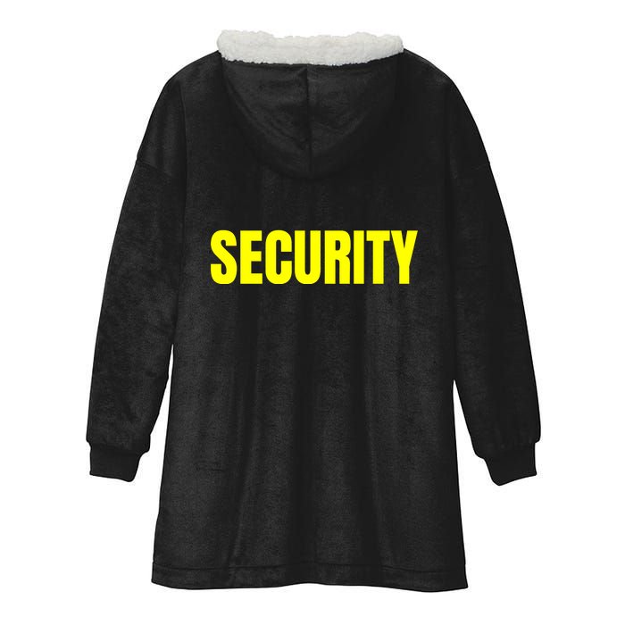 Security Front & Back Print Staff Event Uniform Bouncer Hooded Wearable Blanket