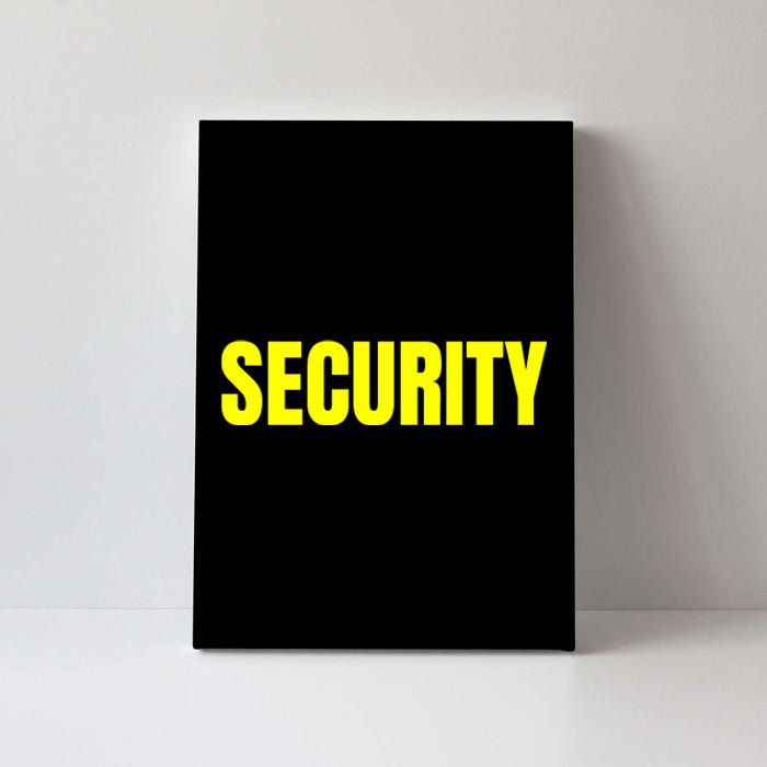 Security Front & Back Print Staff Event Uniform Bouncer Canvas