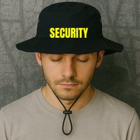 Security Front & Back Print Staff Event Uniform Bouncer Bucket Hat