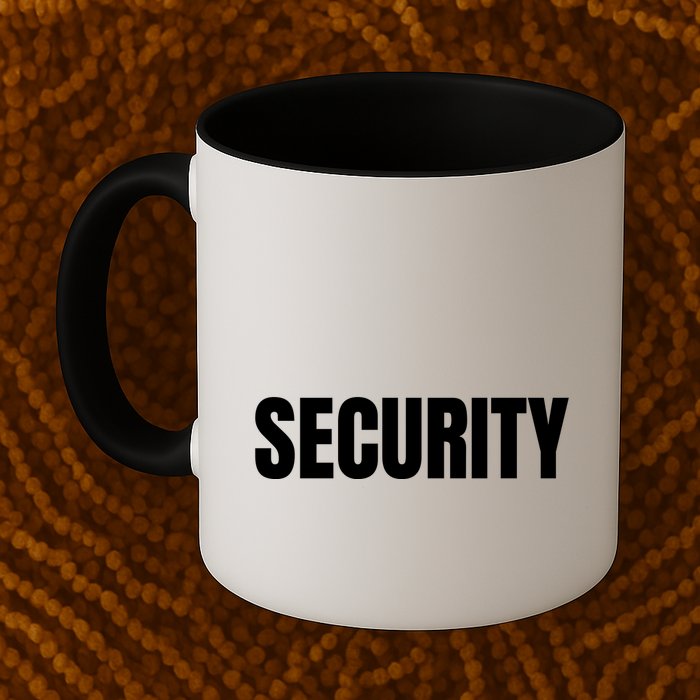 Security Front & Back Print Staff Event Uniform Bouncer Mug