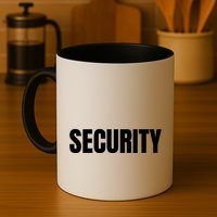 Security Front & Back Print Staff Event Uniform Bouncer Mug