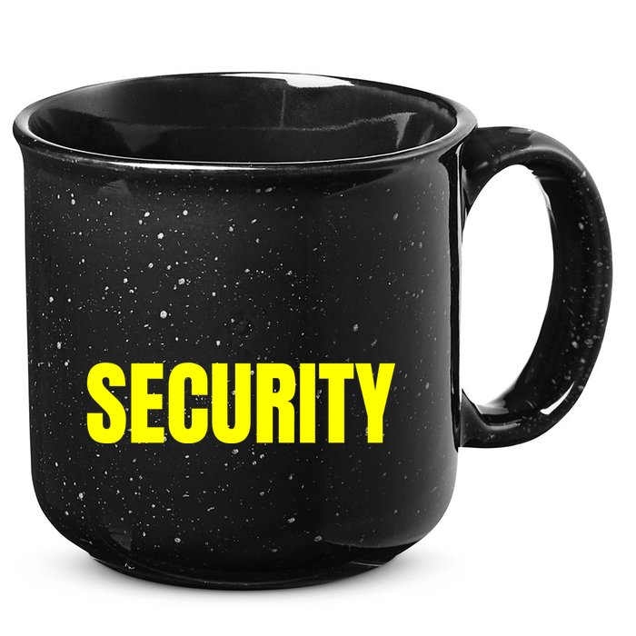 Security Front & Back Print Staff Event Uniform Bouncer 15oz Campfire Ceramic Mug