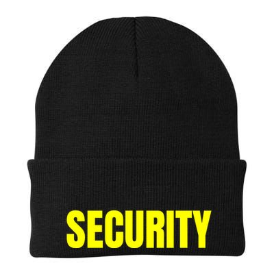 Security Front & Back Print Staff Event Uniform Bouncer Knit Cap Winter Beanie