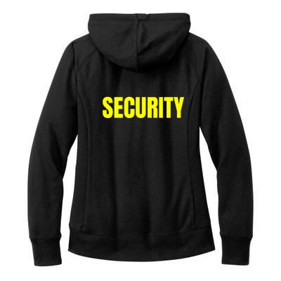 Security Front & Back Print Staff Event Uniform Bouncer Women's Fleece Hoodie