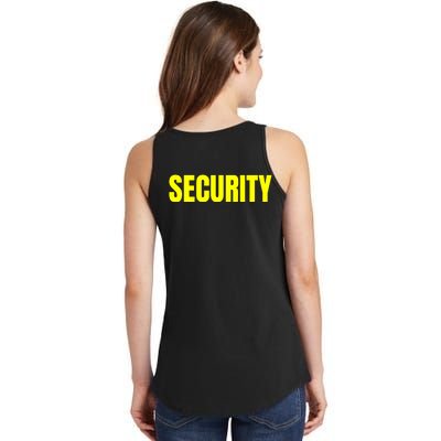 Security Front & Back Print Staff Event Uniform Bouncer Ladies Essential Tank