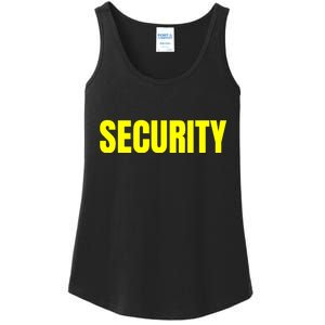 Security Front & Back Print Staff Event Uniform Bouncer Ladies Essential Tank