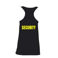 Security Front & Back Print Staff Event Uniform Bouncer Ladies Essential Flowy Tank