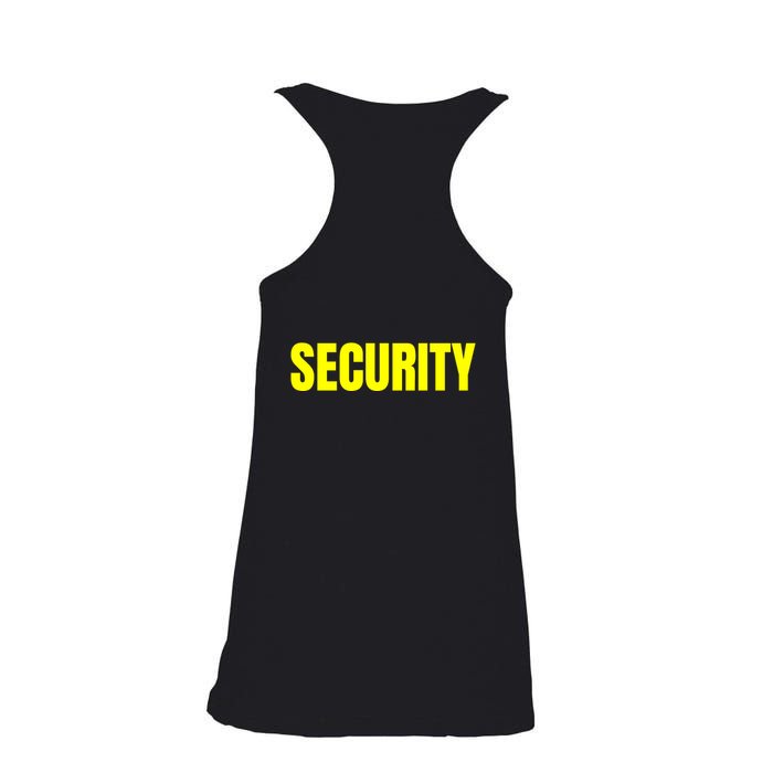 Security Front & Back Print Staff Event Uniform Bouncer Ladies Essential Flowy Tank