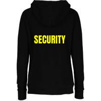 Security Front & Back Print Staff Event Uniform Bouncer Womens Funnel Neck Pullover Hood