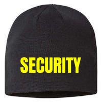 Security Front & Back Print Staff Event Uniform Bouncer Sustainable Beanie