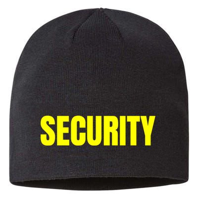 Security Front & Back Print Staff Event Uniform Bouncer Sustainable Beanie