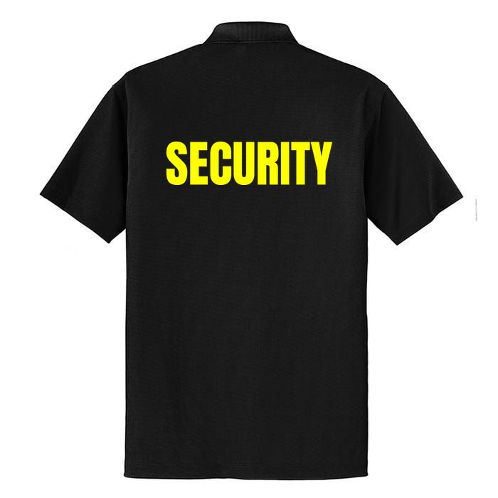 Security Front & Back Print Staff Event Uniform Bouncer Dry Zone Grid Polo